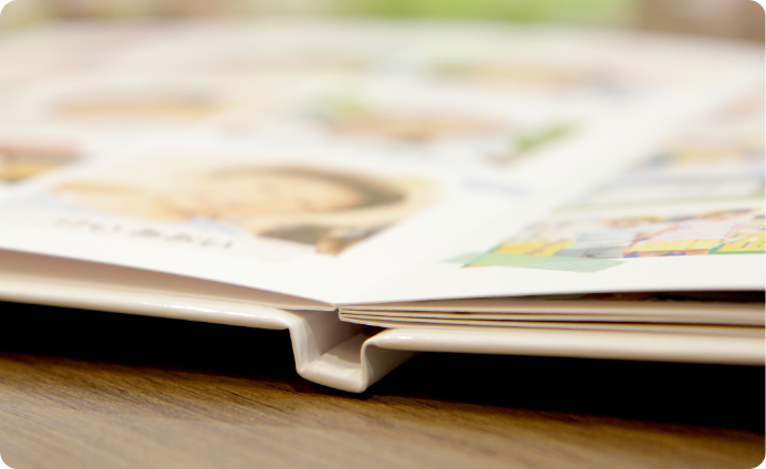 折り目がつかないフルフラット仕様